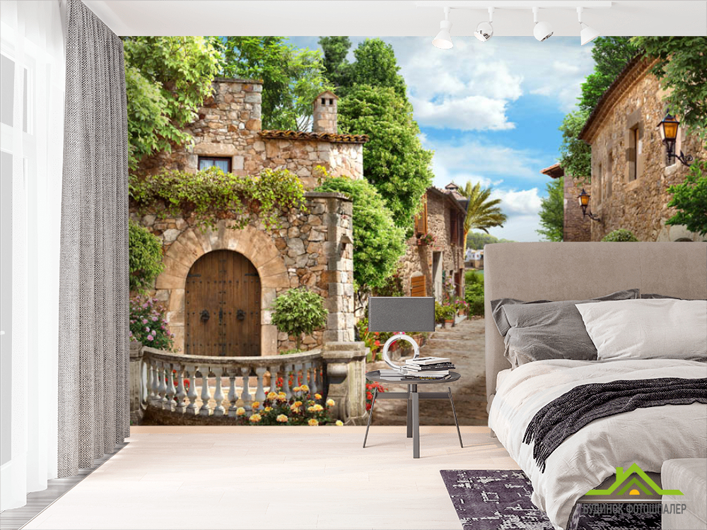 Фотошпалери Фреска з вуличкою