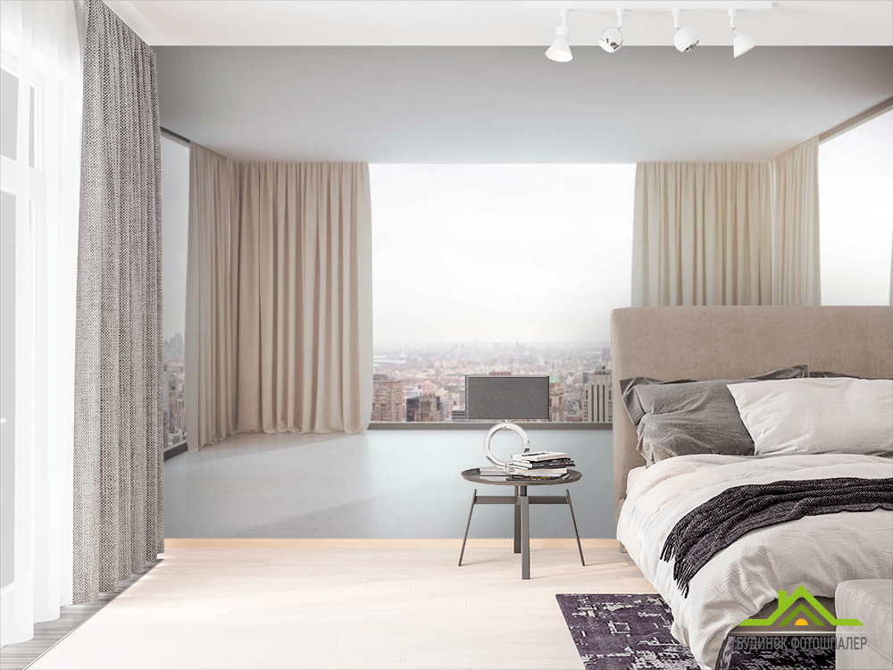 Фотошпалери Вид з вікна на сучасне місто