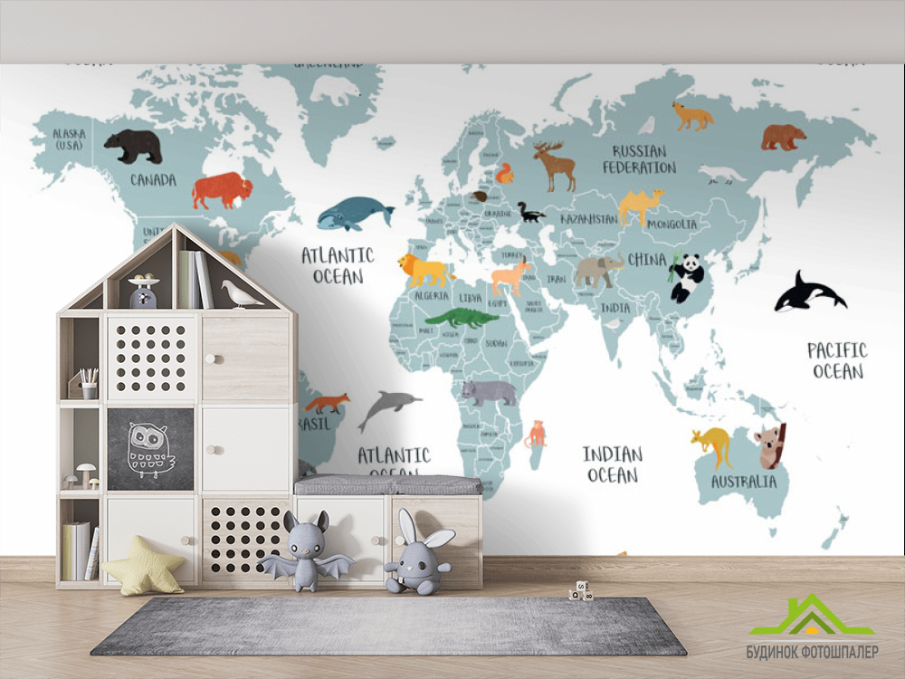 Шпалери в дитячу Карта