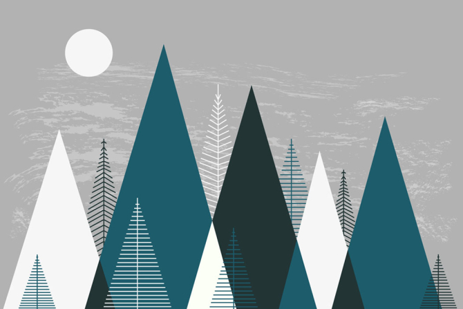 Фотошпалери Векторні гори