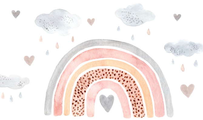 Фотообои Радуга акварельная