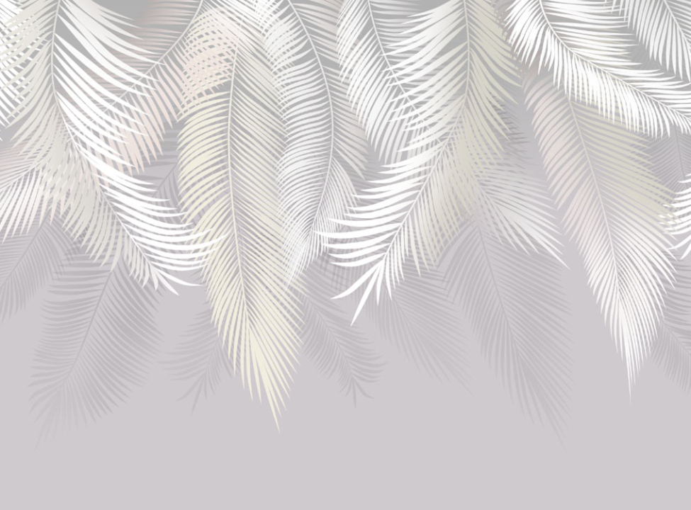 выбрать Фотообои Пушистые пальмовые листья на стену Фотообои Дизайнерские листья на стену