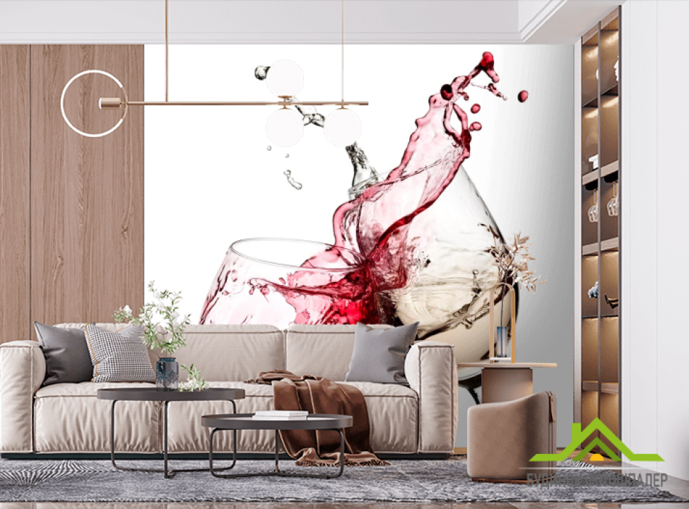 выбрать Фотообои красное и белое вино Фотообои Еда и напитки на стену