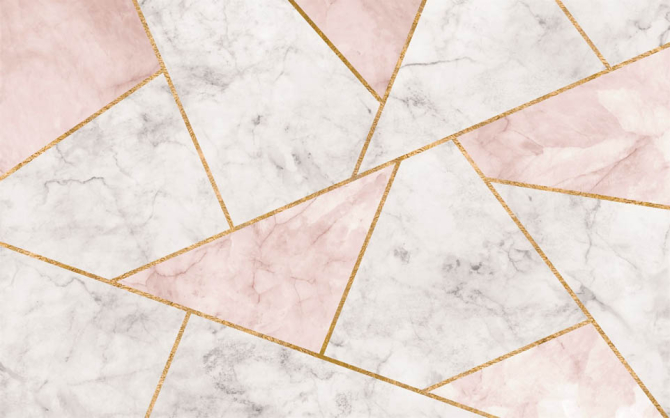 Фотообои Мраморные треугольники