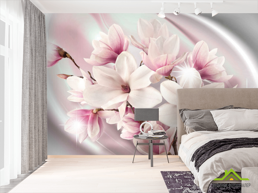 Фотообои Фиолетовые магнолии