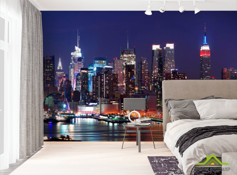 выбрать Фотообои Яркий ночной причал Фотообои Город на стену