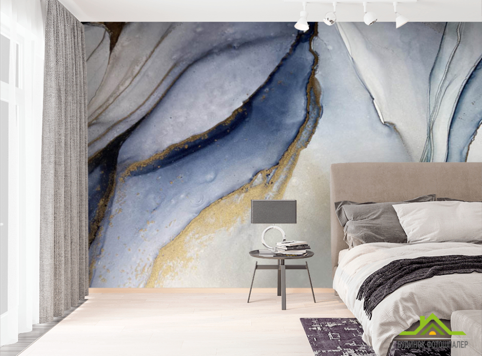 выбрать Фотошпалери fluid art в синіх відтінках Фотошпалери Fluid art на стіну
