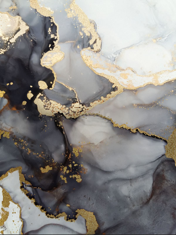 Фотообои чб флюид с золотом