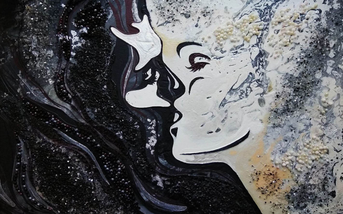 Фотошпалери Інь янь з каменю