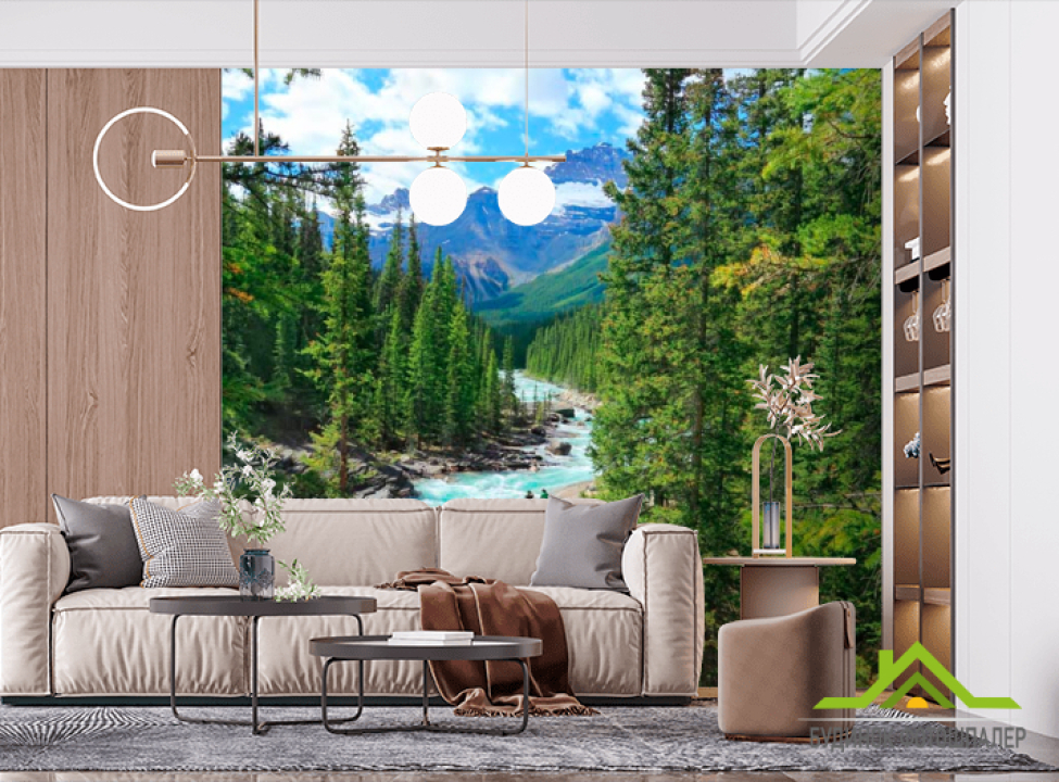 выбрать Фотообои Люди, лес, вода Фотообои лес на стену