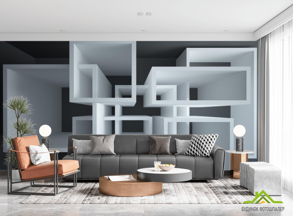 выбрать Фотообои Белые навесные полки Фотообои 3D объемные на стену