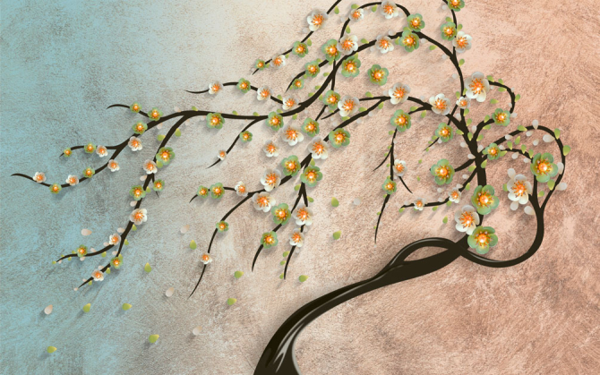 Фотошпалери Дерево ліплення