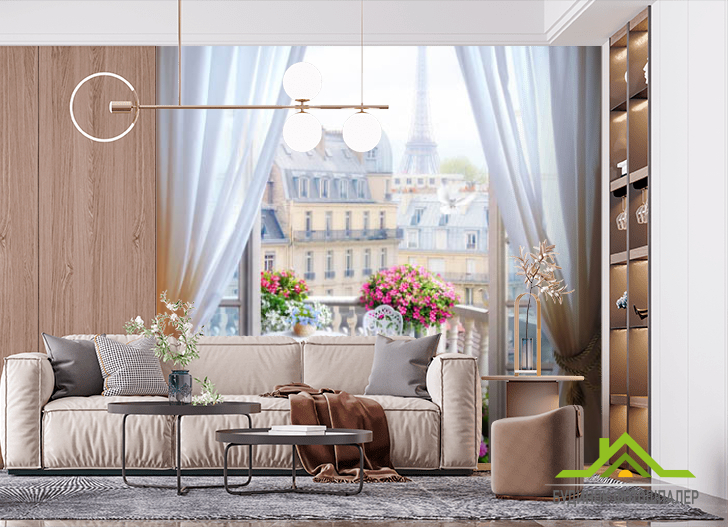 Фотообои Вид из балкона на Париж