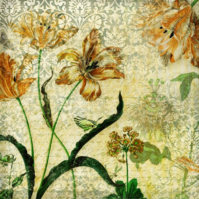 Фотообои Винтажные тюльпаны