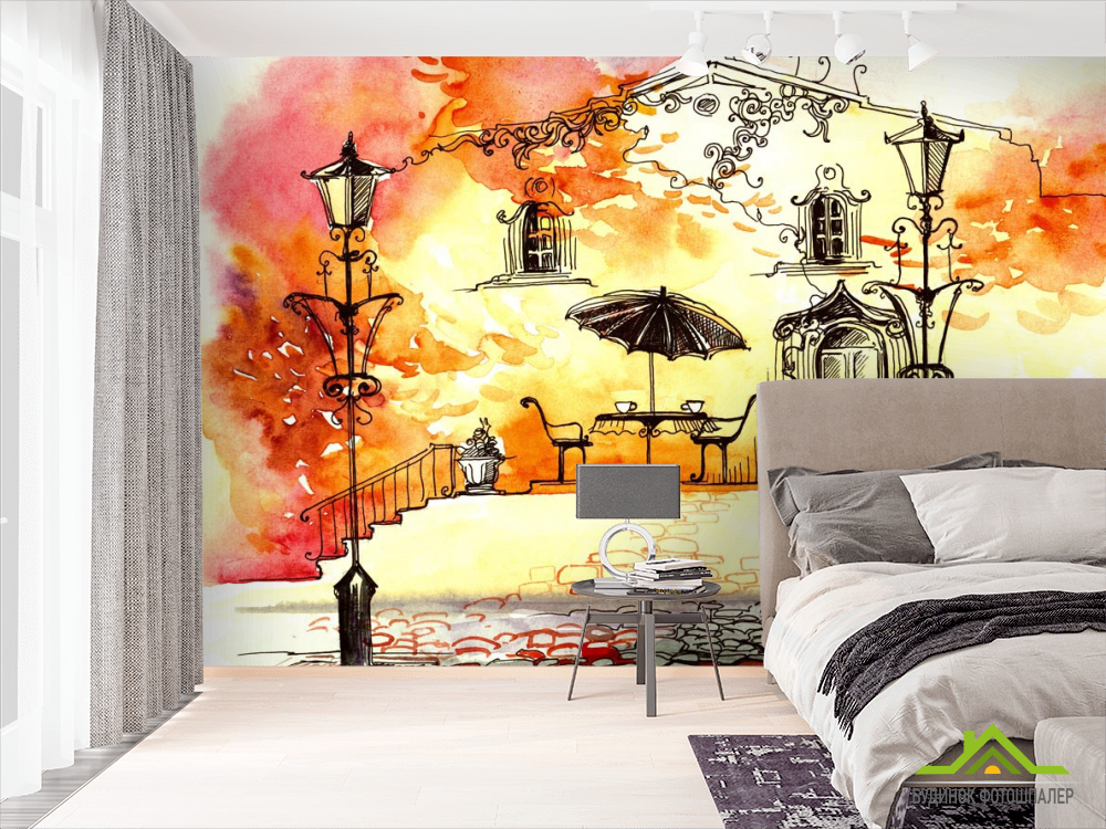 Фотообои Кафе для влюбленных