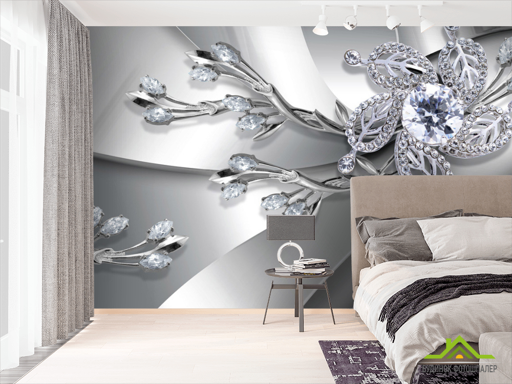 Фотошпалери Срібна брошка