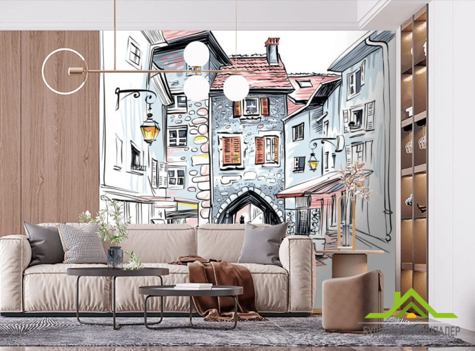 выбрать Фотошпалери Мегаполіс Фотошпалери Ілюстрації на стіну