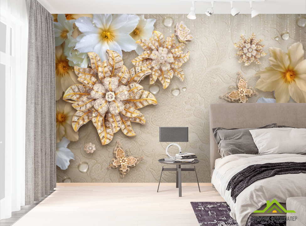 выбрать Фотошпалери 3D квіти Фотошпалери квіти 3d на стіну