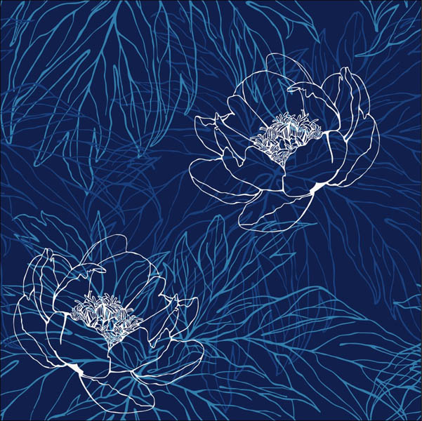 Фотошпалери векторні квіти