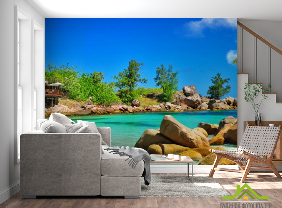 выбрать Фотошпалери бунгало на березі Фотошпалери Природа на стіну