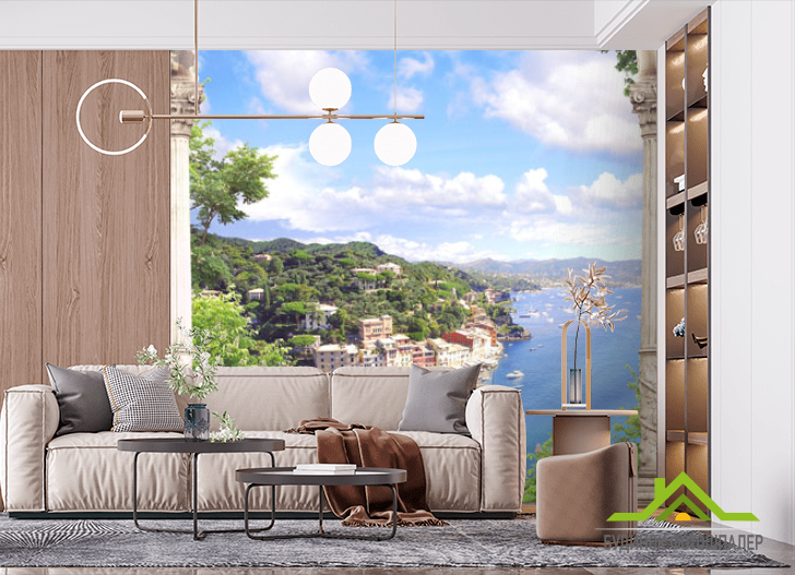 Фотошпалери Вид з балкона на море