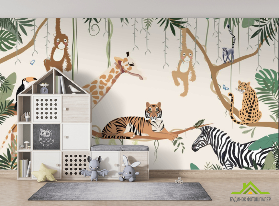 выбрать Фотошпалери звірятка Фотошпалери Little kids на стіну