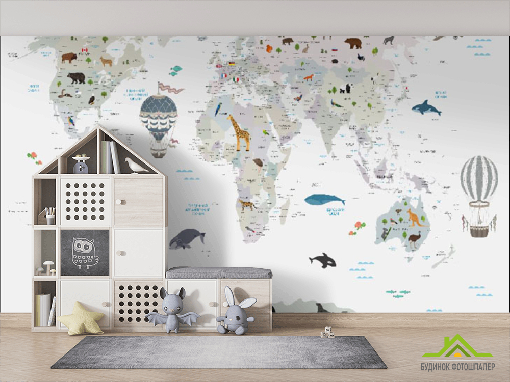 Шпалери в дитячу Карта