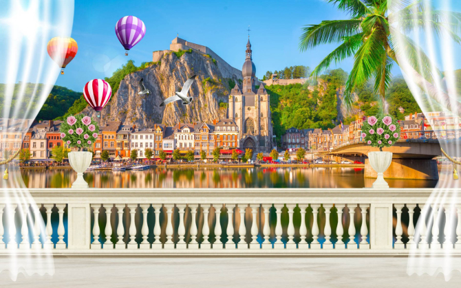 Фотошпалери Вид з вікна на архітектуру