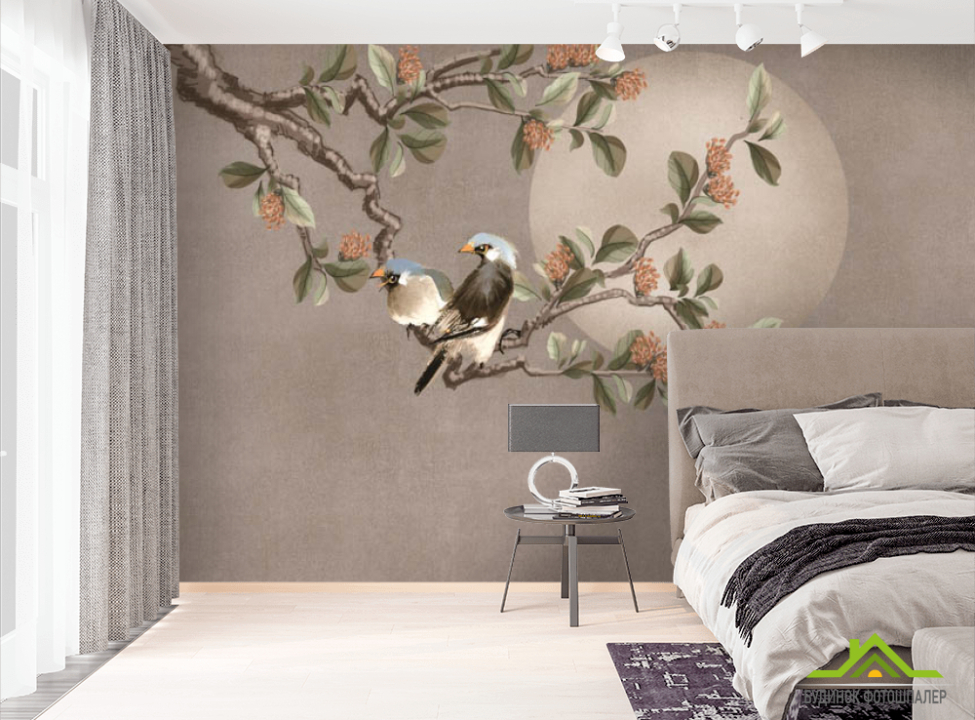 выбрать Фотошпалери птиці на гілці Фотошпалери різні на стіну