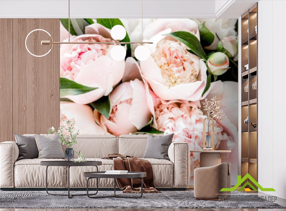 выбрать Фотообои Пионы персиковые  на стену