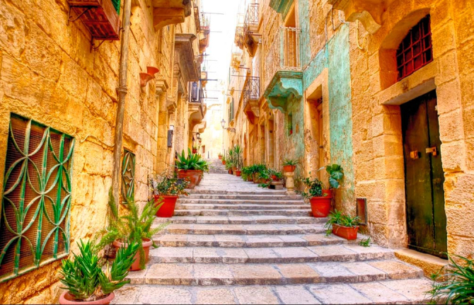 Фотообои Ступеньки на улочке