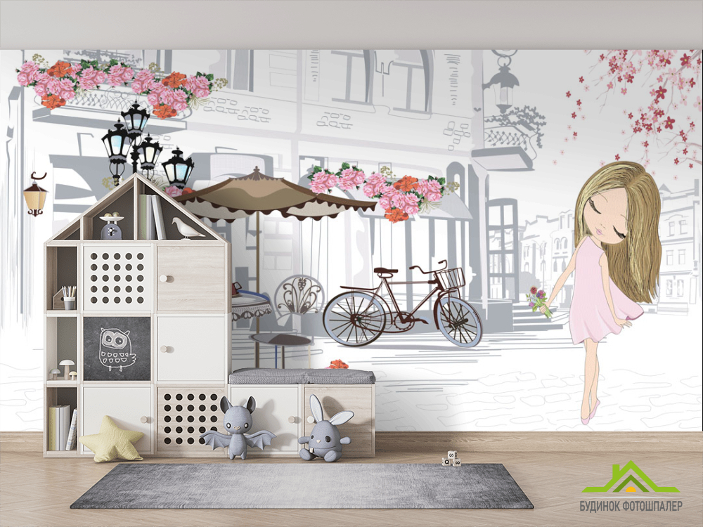 Фотошпалери Векторна дівчинка