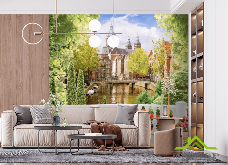 Фотошпалери вид на замок з балкона