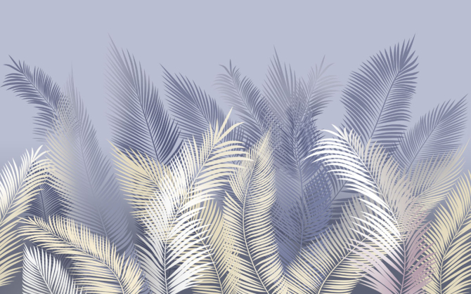 Фотошпалери сірі листя на стіну