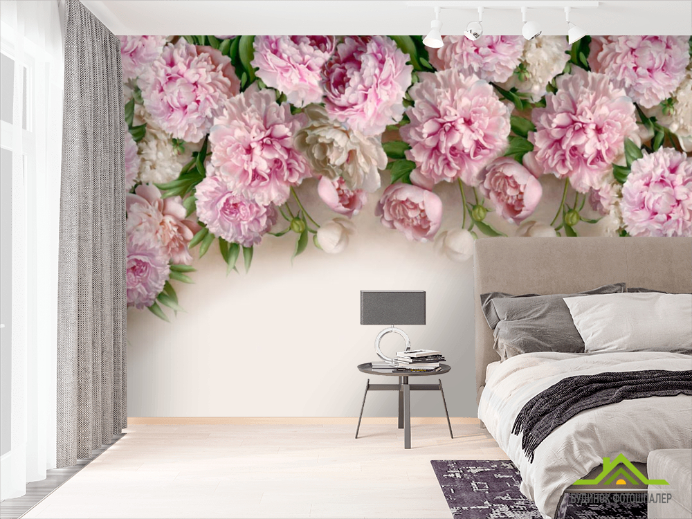 Фотообои Розовые пионы