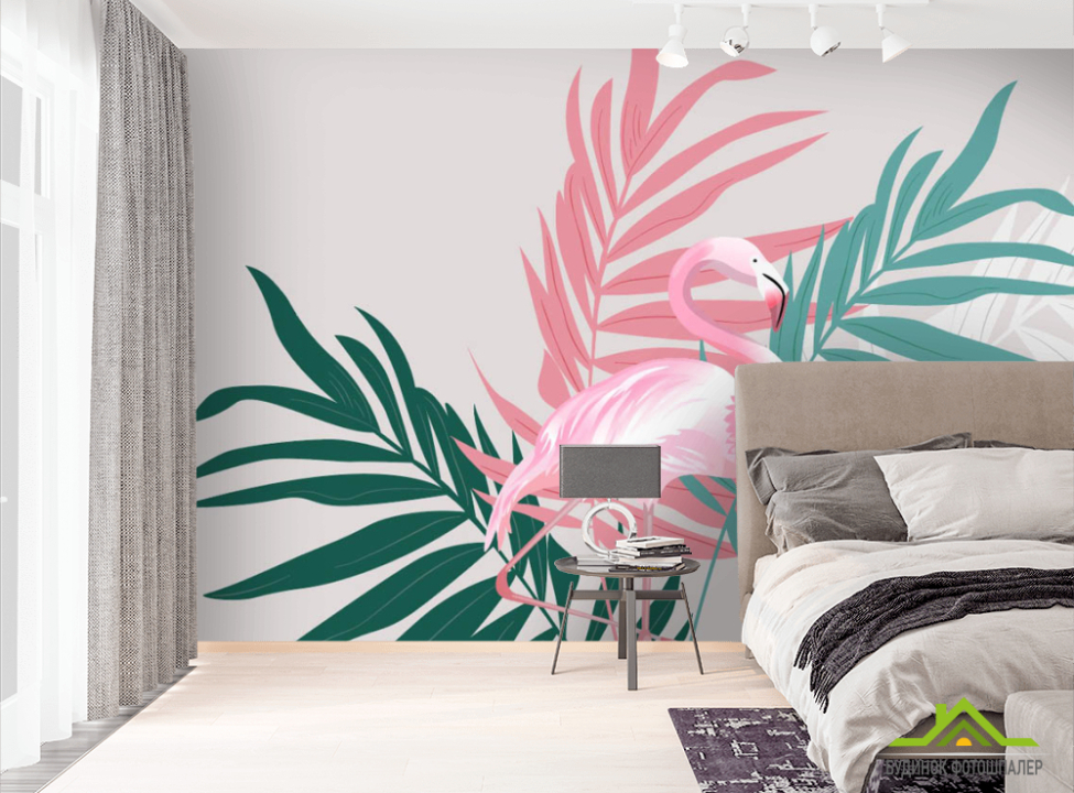 выбрать Фотошпалери в стилі Модерн, фламінго Фотошпалери Модерн на стіну