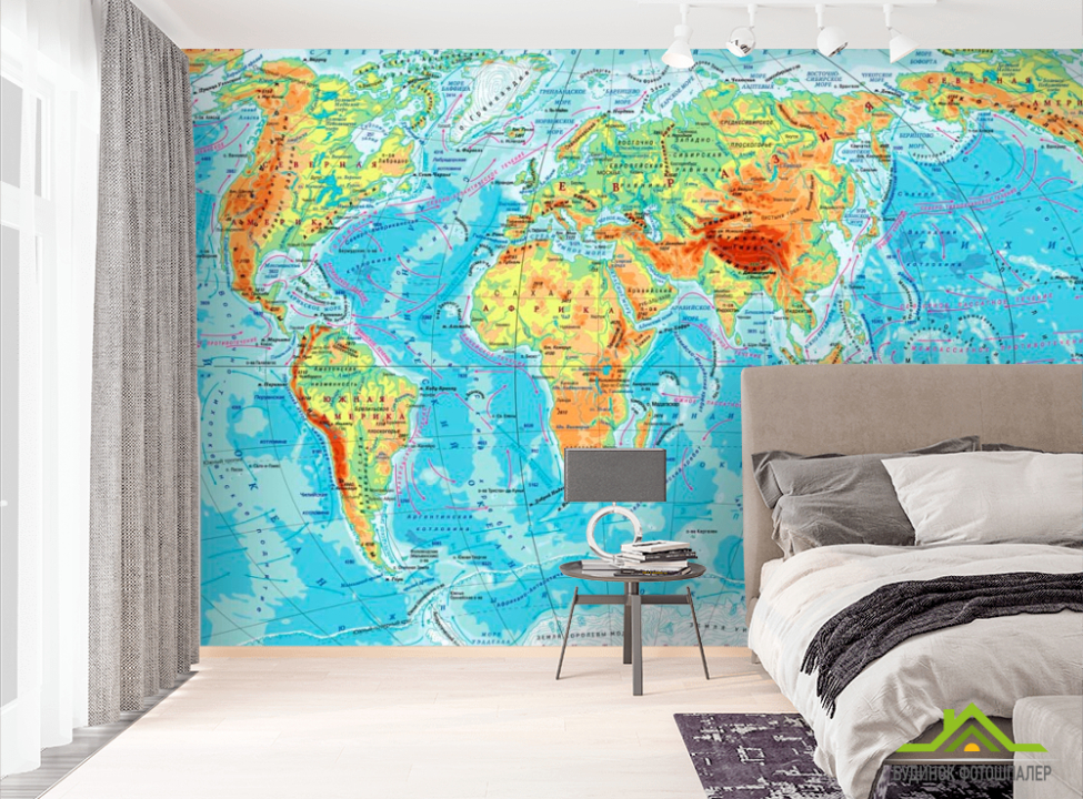 выбрать Фотообои Карта Фотообои карта Мира на стену