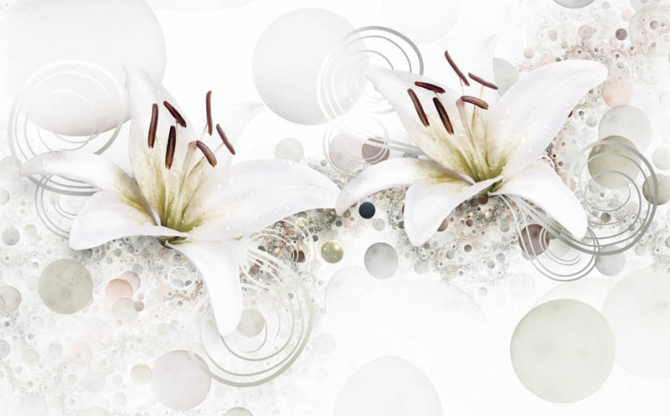 Фотообои 3д цветы