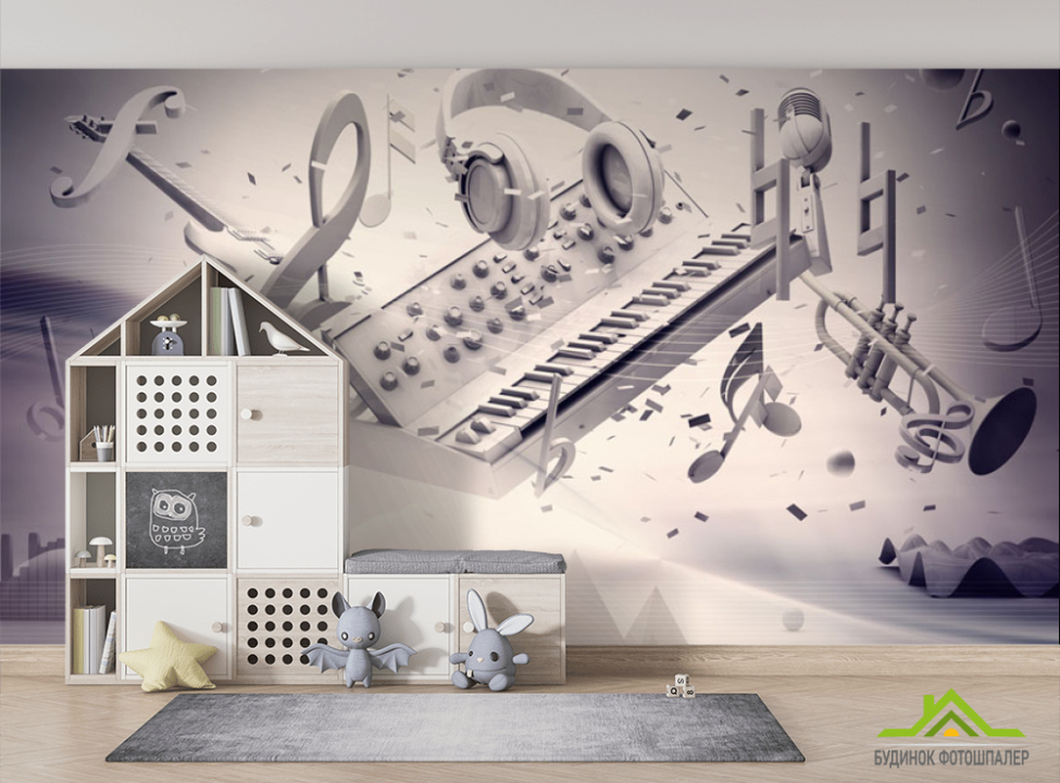 выбрать Фотошпалери Музичний принт Фотообої для підлітка на стіну
