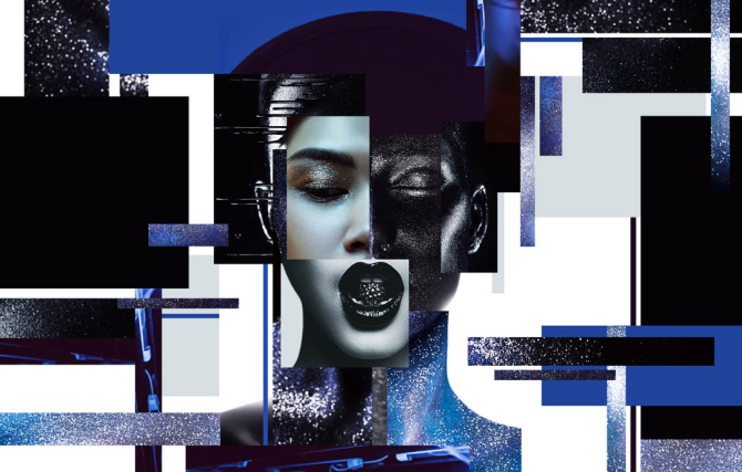 Фотообои Макияж глиттер