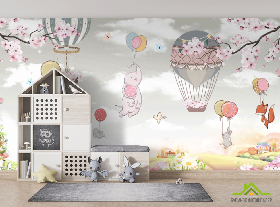 выбрать Фотошпалери Звіринець на кулях Фотошпалери Little kids на стіну