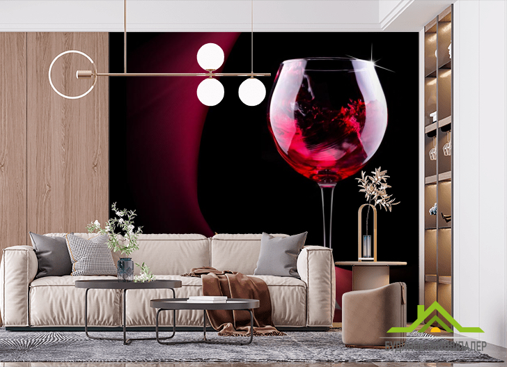 Фотошпалери червоне вино і троянда