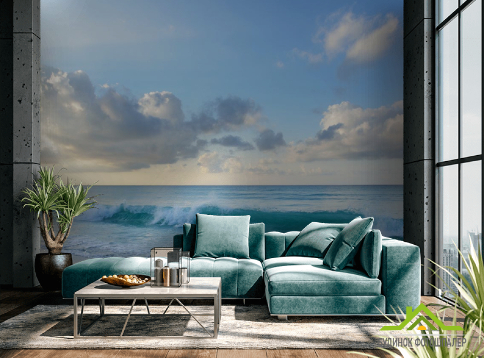 выбрать Фотошпалери Хмари й хвилі Фотошпалери Море на стіну