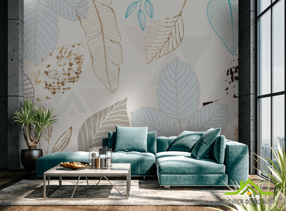 выбрать Фотошпалери Листя сучасні Фотообої по стилю на стіну