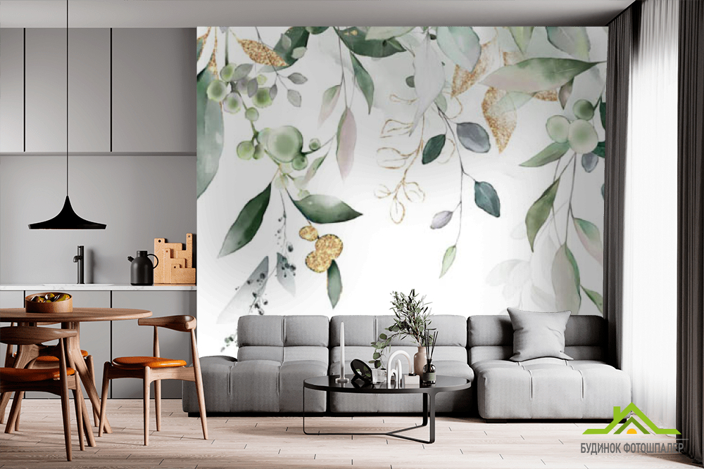 Фотошпалери квіти з золотом