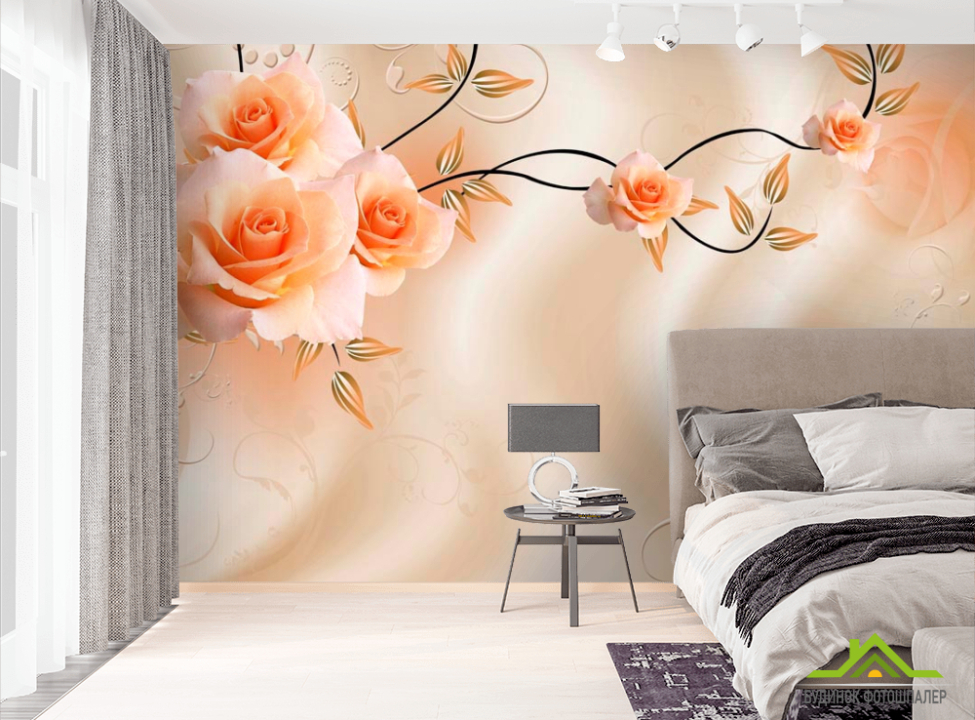 выбрать Фотообои Розы Фотообои цветы 3d на стену