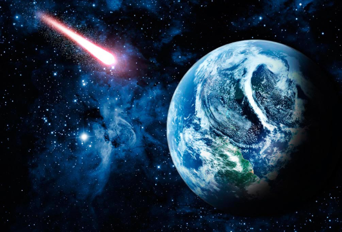 Фотошпалери Земля і комета