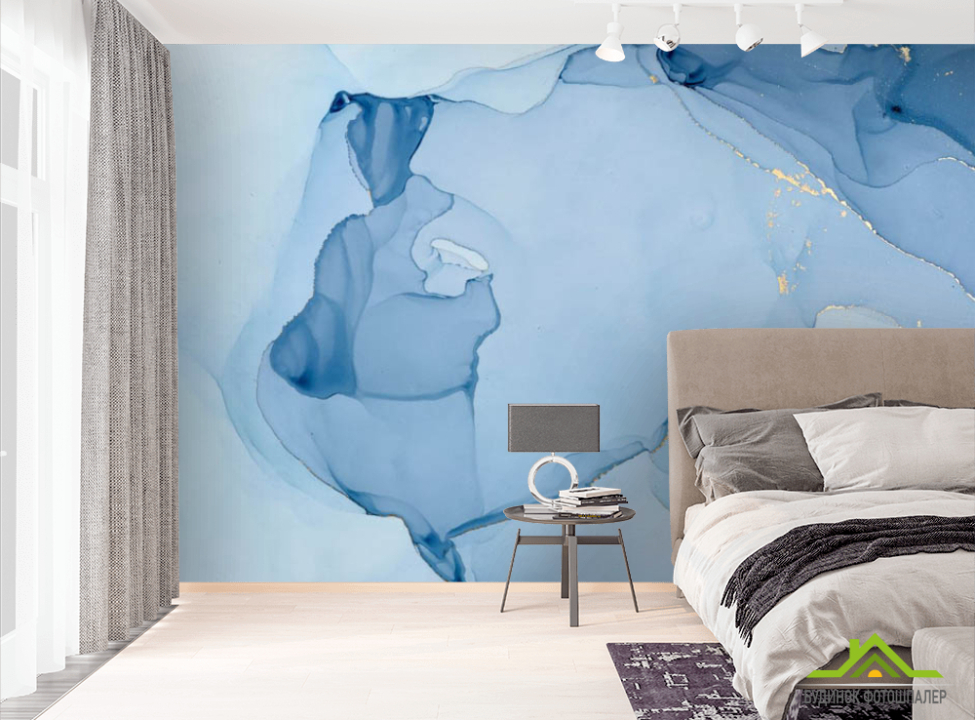 выбрать Фотошпалери Блакитний флюїд Фотошпалери Fluid art на стіну