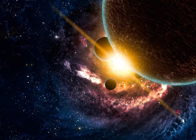 Фотошпалери Галактика і планети