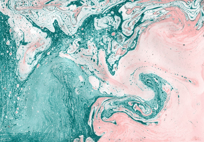 Фотошпалери рожево-Бірюзовий Fluid art